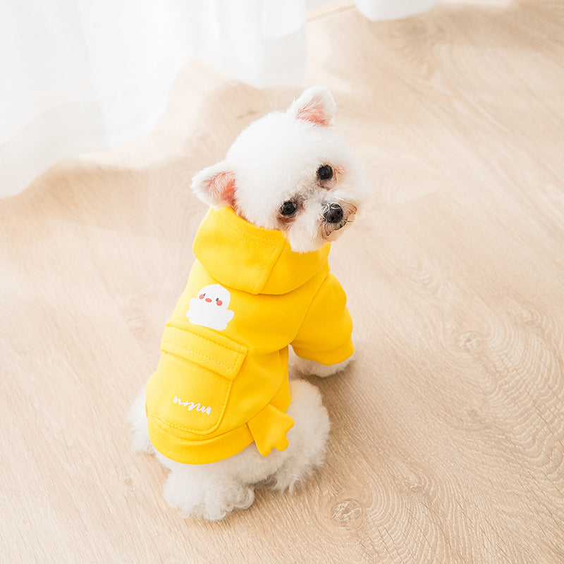 KFX-7215037 Cute Cartoon Hooded Sweater for Dogs and Cats - Soft Milk Silk Fabric, Various Sizes Available