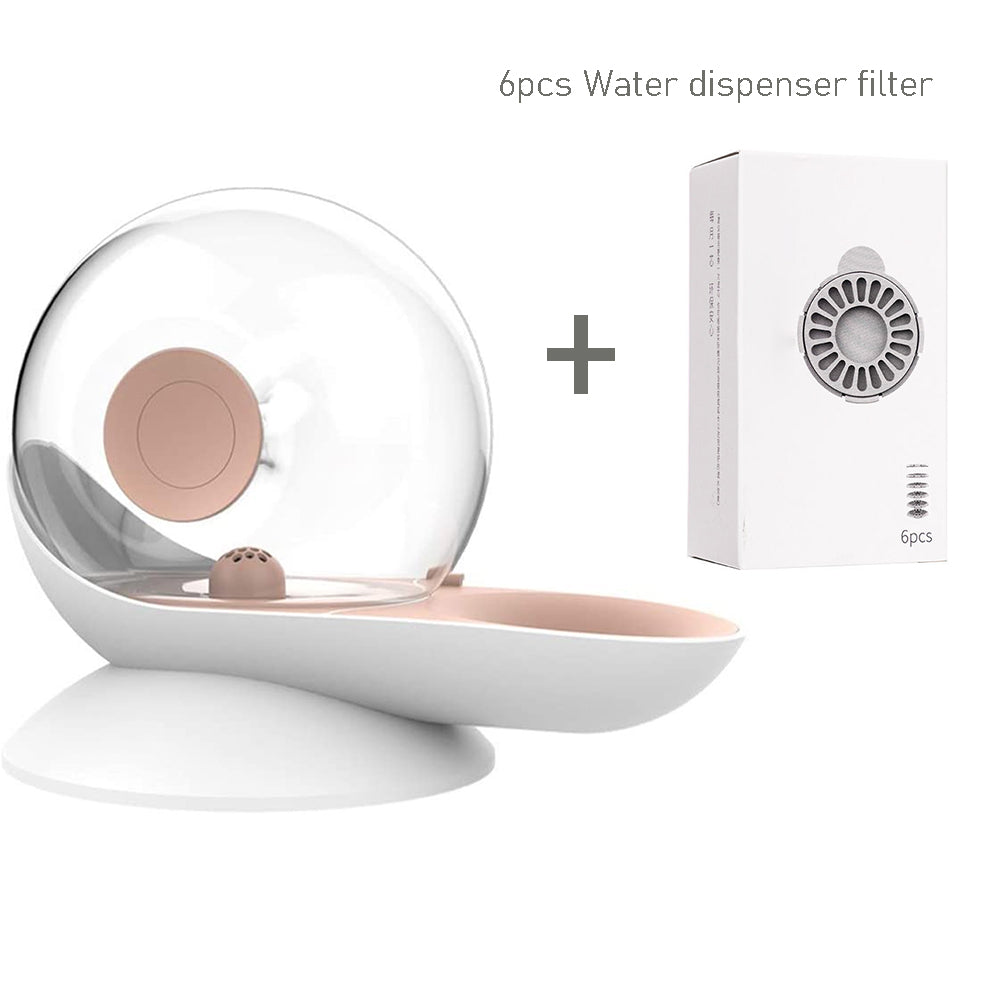 KFX-7215933 Snail Automatic Drinking Fountain for Cats and Dogs - 2.8L Water Capacity, Made of PET and ABS, Available in Gray, Pink, Blue