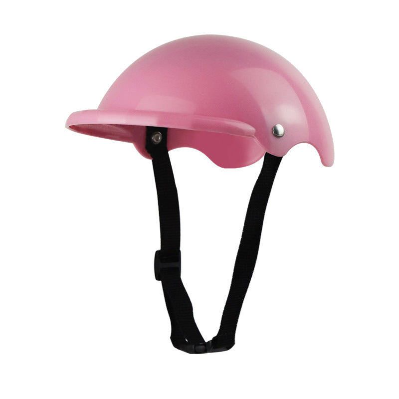 KFX-7220541 S Size Monochrome Pet Helmet for Motorcycle Safety in Pink, Black, Yellow, Green