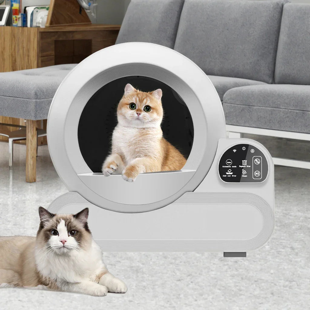 KFX-722131 Automatic Self-Cleaning Cat Litter Box with 70L Capacity and Odor Control