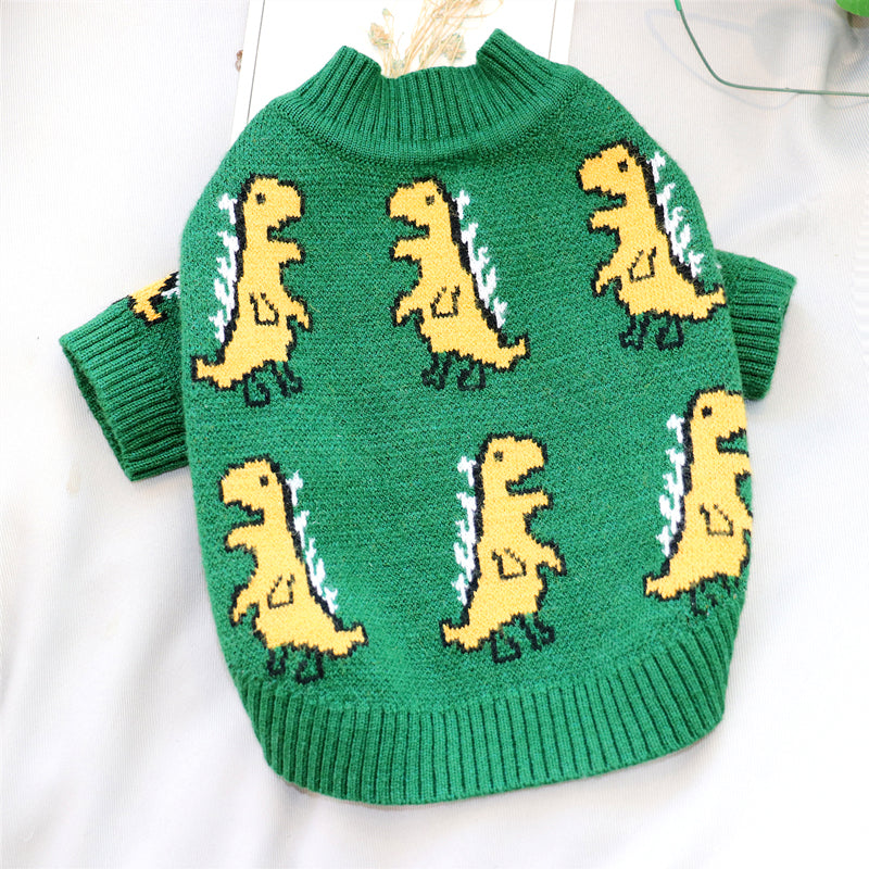 KFX-7223485 Simple Jacquard Wool Dog Sweater for Fashionable Pets