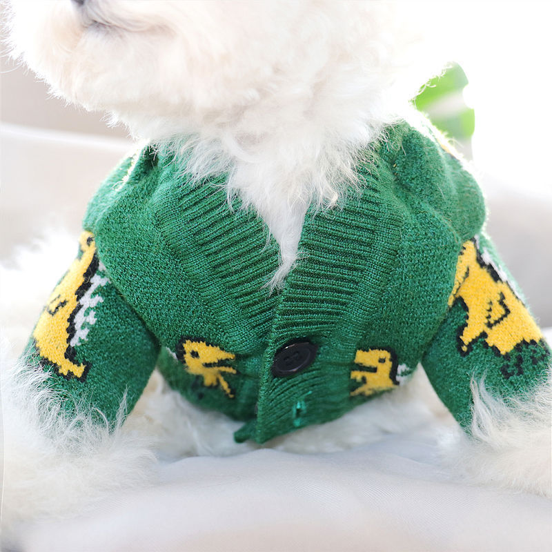KFX-7223485 Simple Jacquard Wool Dog Sweater for Fashionable Pets