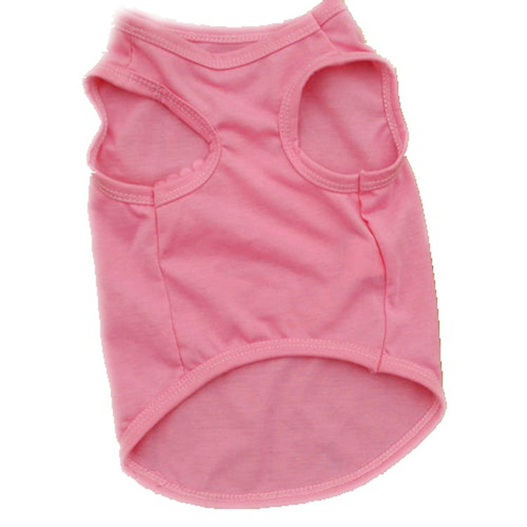 KFX-7223869 Summer Pink Cotton Vest for Dogs - Casual Lightweight Apparel