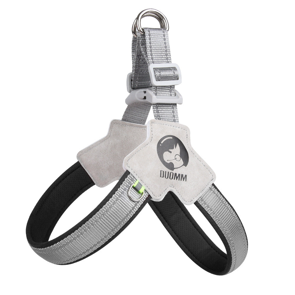 KFX-7224765 Breathable Reflective Dog Harness with Chest Strap and Rope - Available in Various Colors