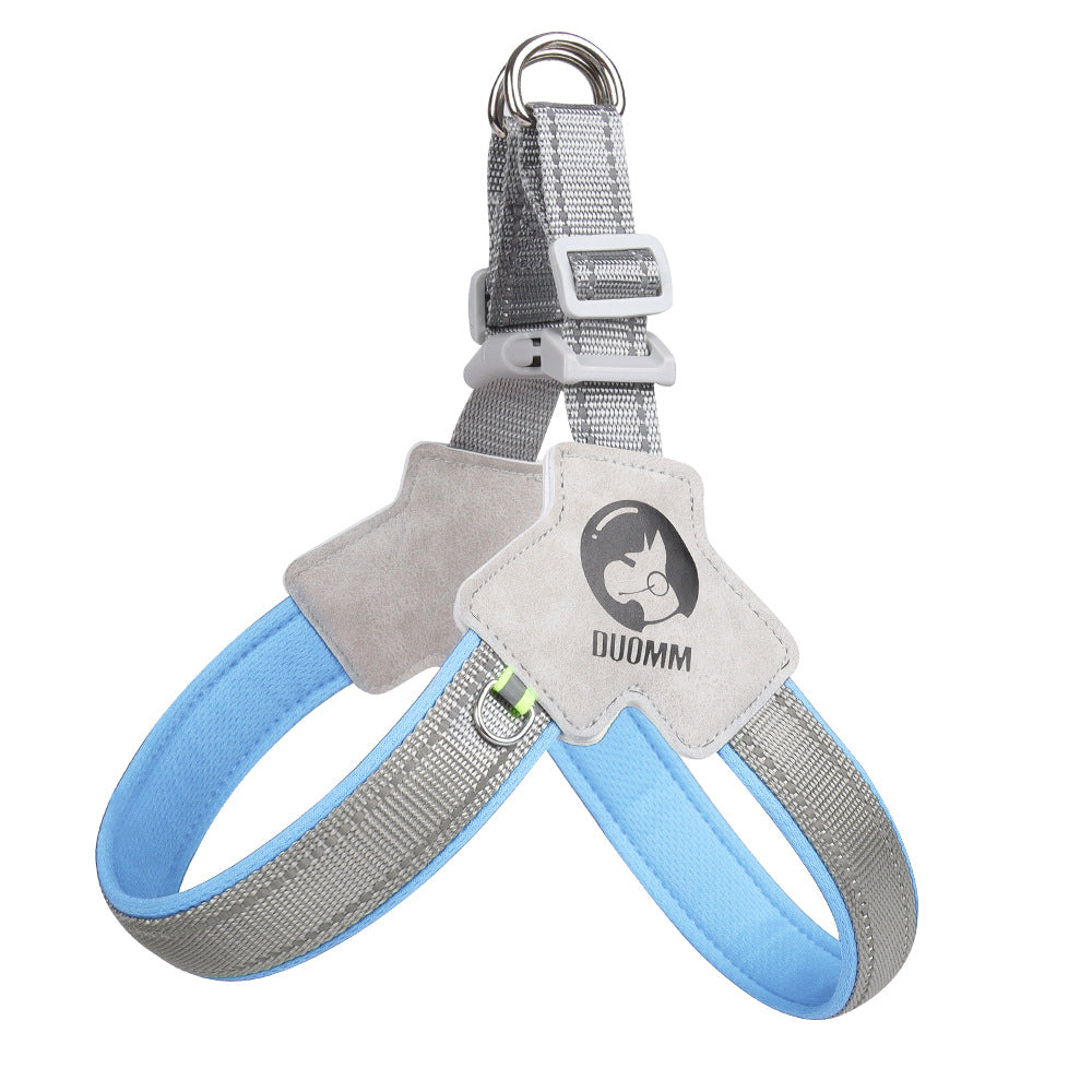 KFX-7224765 Breathable Reflective Dog Harness with Chest Strap and Rope - Available in Various Colors