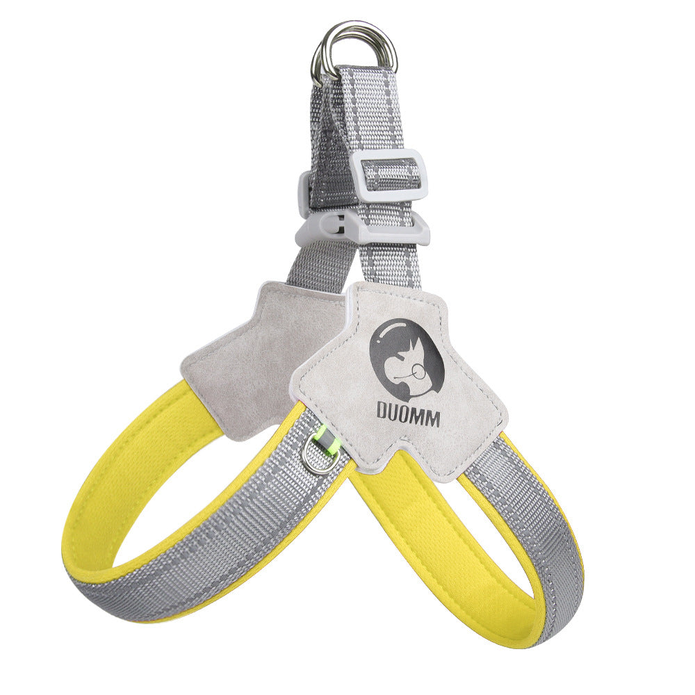 KFX-7224765 Breathable Reflective Dog Harness with Chest Strap and Rope - Available in Various Colors