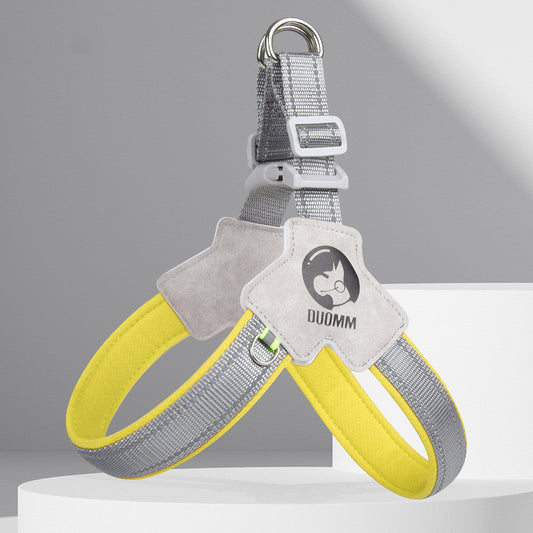 KFX-7224765 Breathable Reflective Dog Harness with Chest Strap and Rope - Available in Various Colors