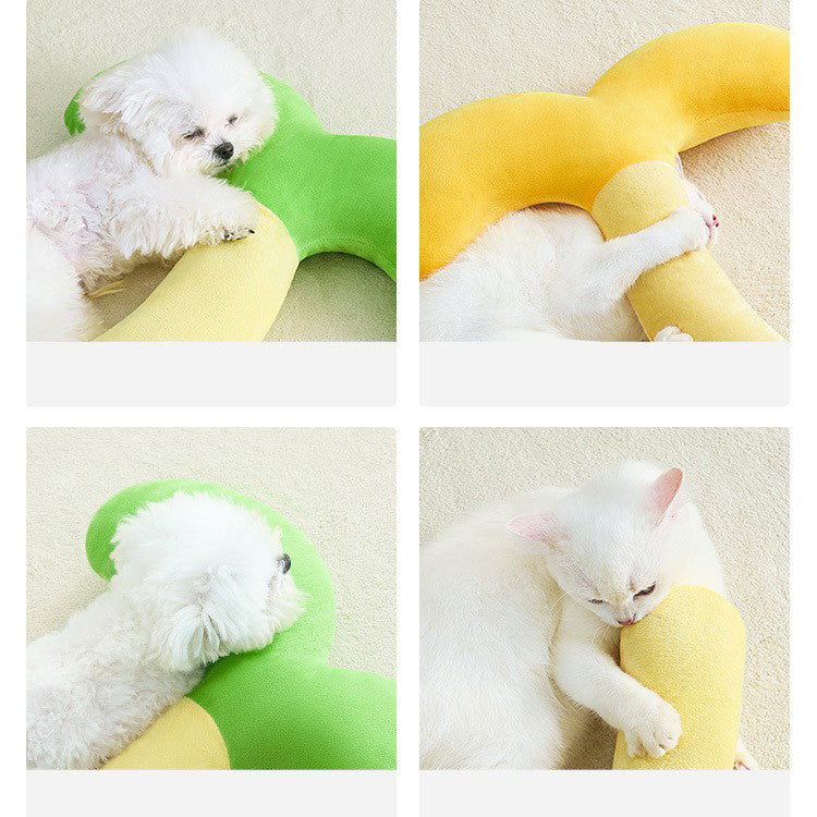 KFX-7225149 Comfortable Neck Support Pillow for Cats and Dogs - Cozy Pet Mat for Winter Sleep