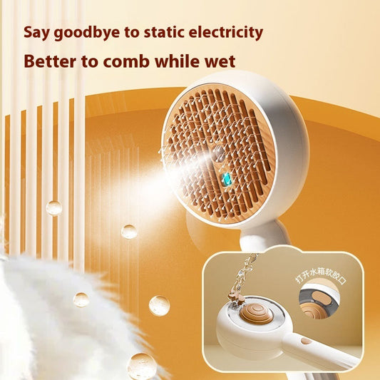 KFX-7227069 Stainless Steel Pet Spray Comb for Cats and Dogs - One-Click Hair Removal Brush