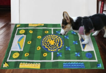 KFX-7227325 Olfactory Training Sniff Blanket for Dogs and Cats – Medium Soft Pet Mat, 65x100cm, Geometric Design