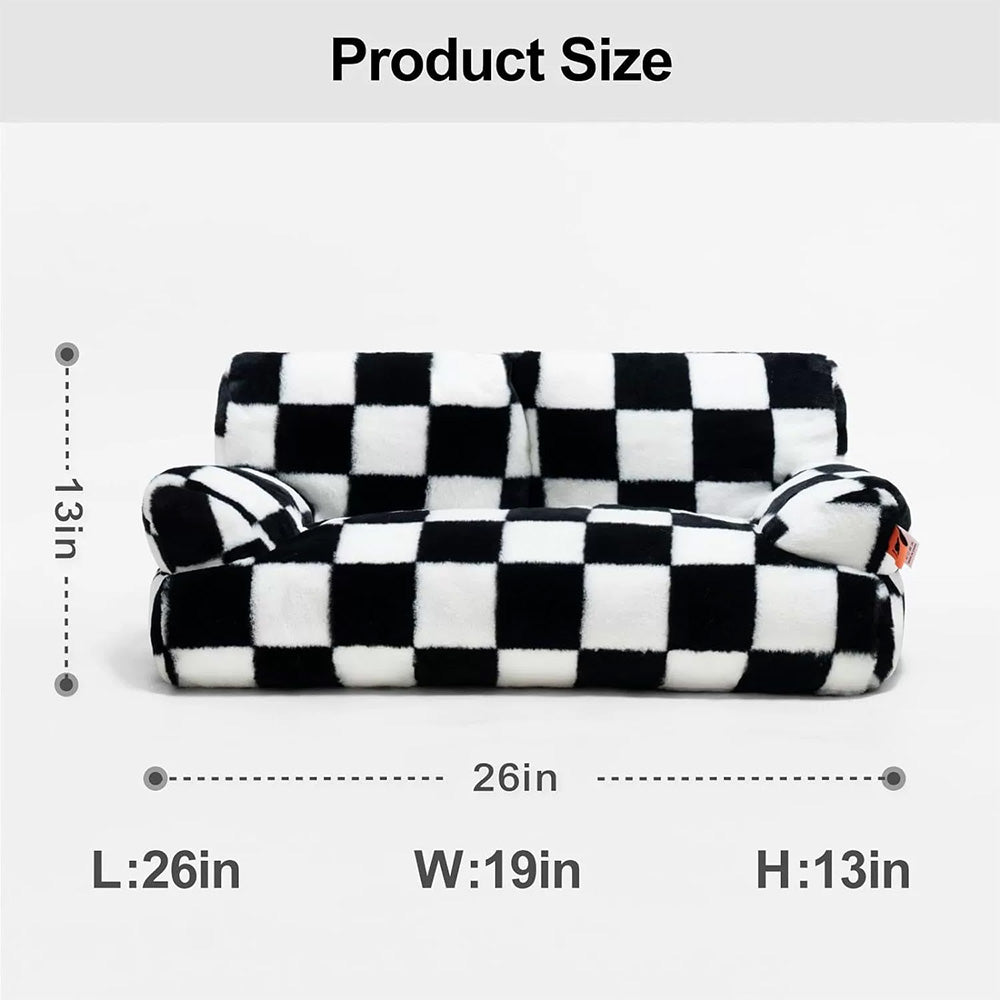 KFX-7231293 Plush Washable Pet Bed for Dogs and Cats, Soft Anti-Slip Couch with Removable Cover