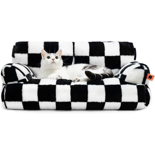 KFX-7231293 Plush Washable Pet Bed for Dogs and Cats, Soft Anti-Slip Couch with Removable Cover