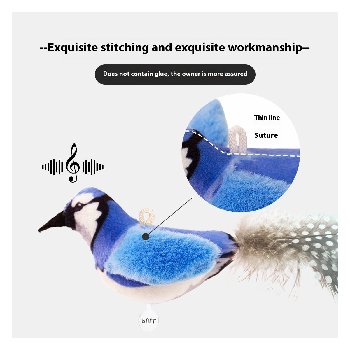 KFX-7232061 Colorful Bird Plush Simulation Cat Toy - Summer 2024 Edition