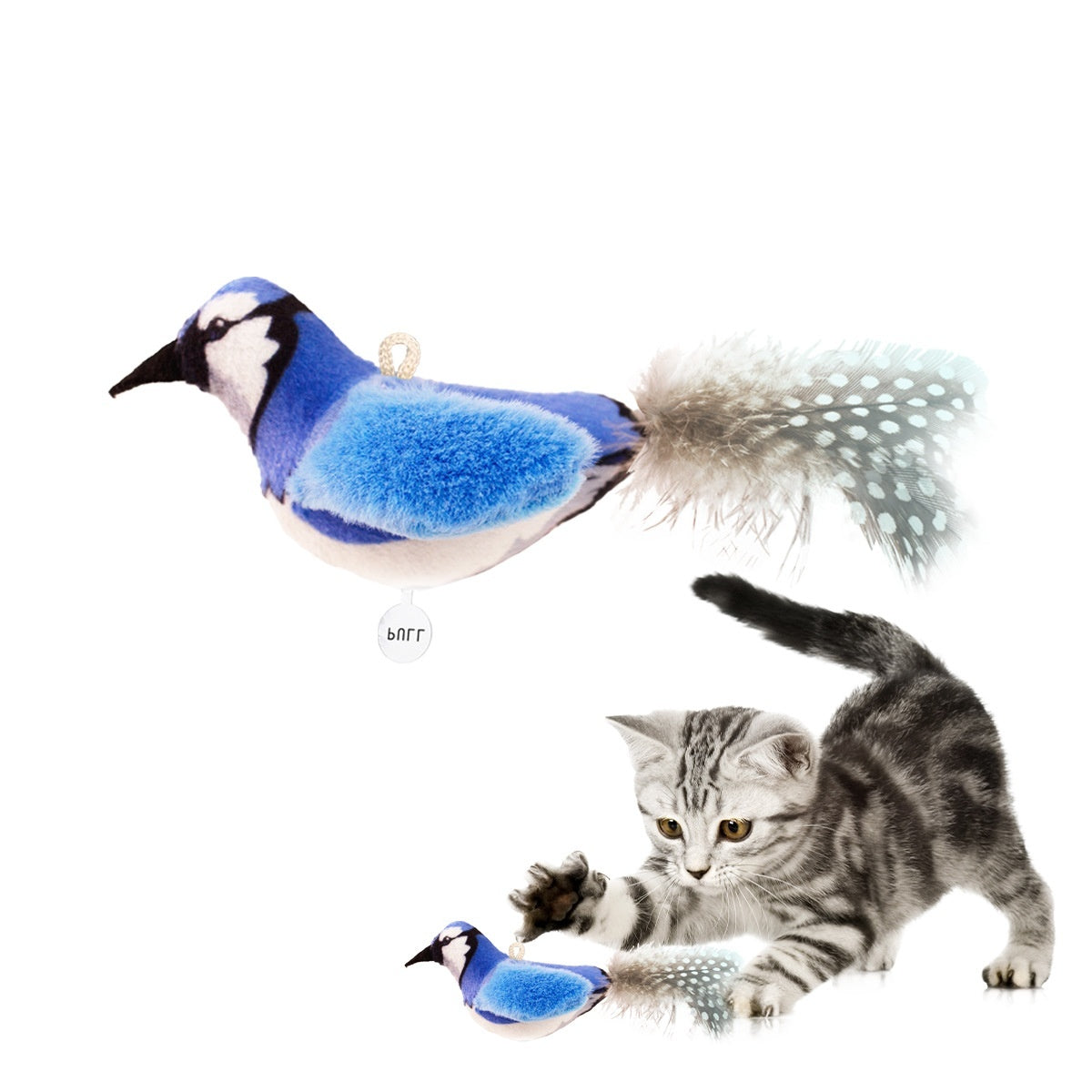 KFX-7232061 Colorful Bird Plush Simulation Cat Toy - Summer 2024 Edition