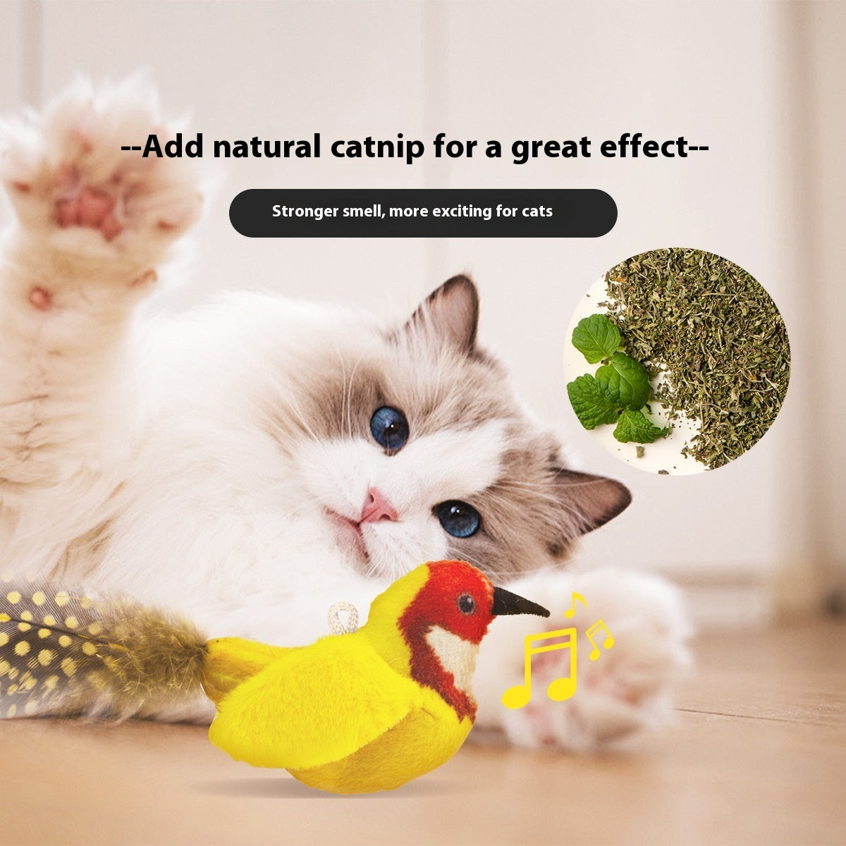 KFX-7232061 Colorful Bird Plush Simulation Cat Toy - Summer 2024 Edition