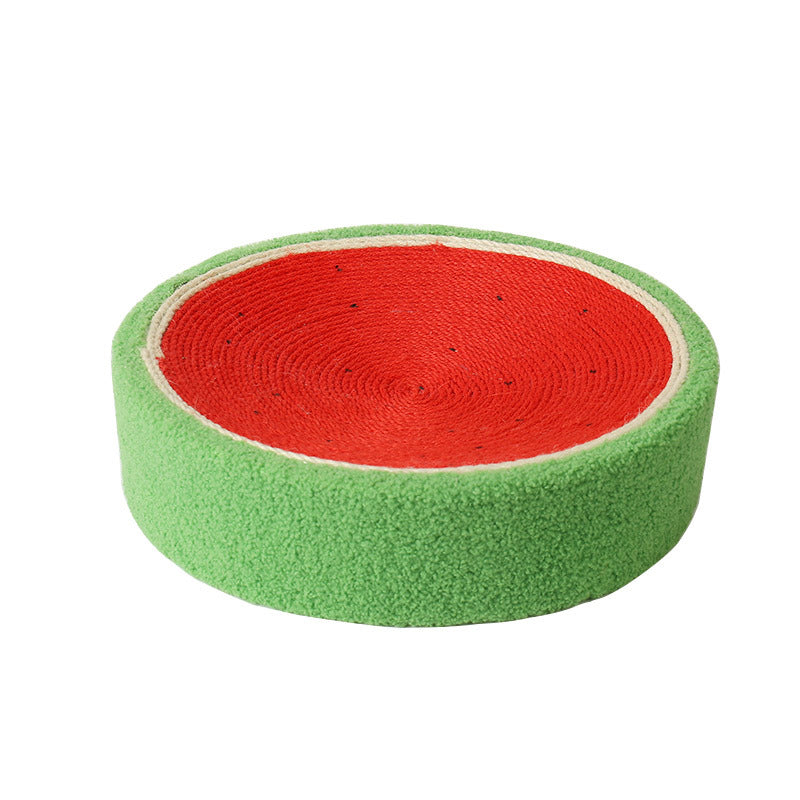 KFX-7237181 Sisal Cat Scratching Board Nest - Wear-Resistant, Multifunctional Watermelon Shape Claw Basin for Cats up to 16 kg