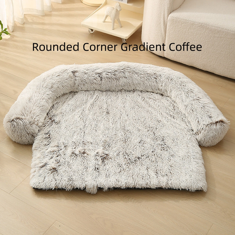 KFX-7238845 Pet Dog Plush Winter Warm Sofa Cushion - Sizes S, M, L, XL, Soft Cloth for Comfort