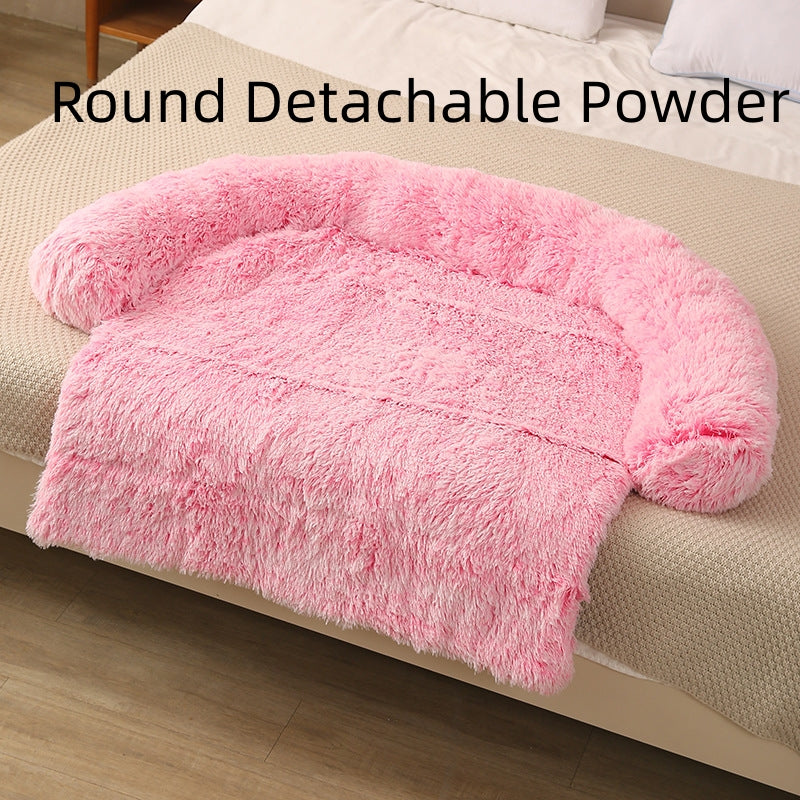 KFX-7238845 Pet Dog Plush Winter Warm Sofa Cushion - Sizes S, M, L, XL, Soft Cloth for Comfort