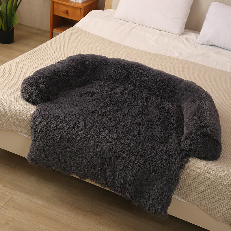 KFX-7238845 Pet Dog Plush Winter Warm Sofa Cushion - Sizes S, M, L, XL, Soft Cloth for Comfort