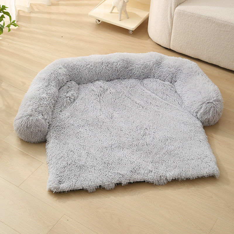 KFX-7238845 Pet Dog Plush Winter Warm Sofa Cushion - Sizes S, M, L, XL, Soft Cloth for Comfort
