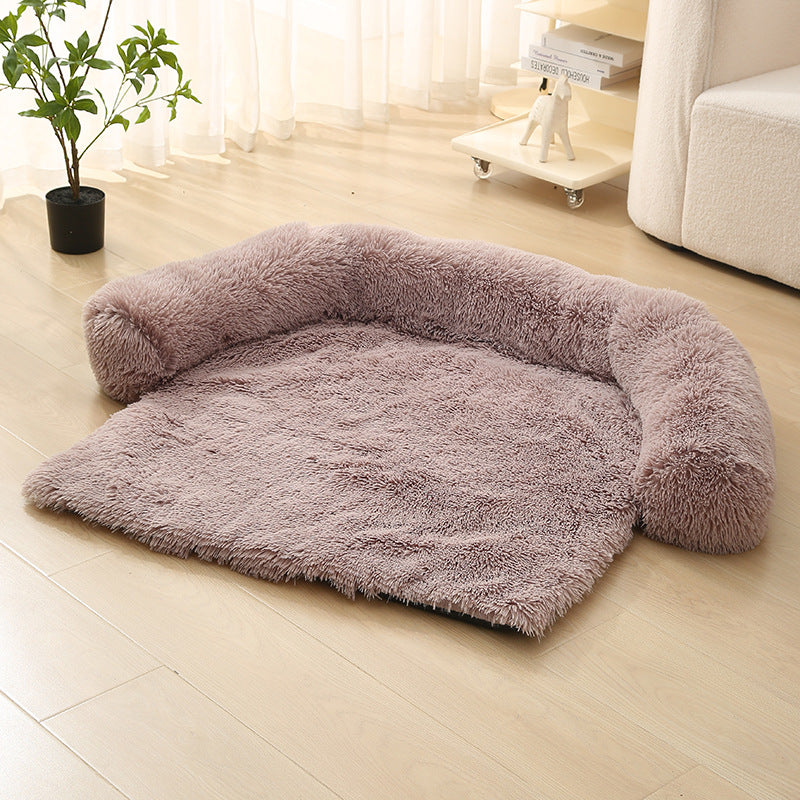 KFX-7238845 Pet Dog Plush Winter Warm Sofa Cushion - Sizes S, M, L, XL, Soft Cloth for Comfort