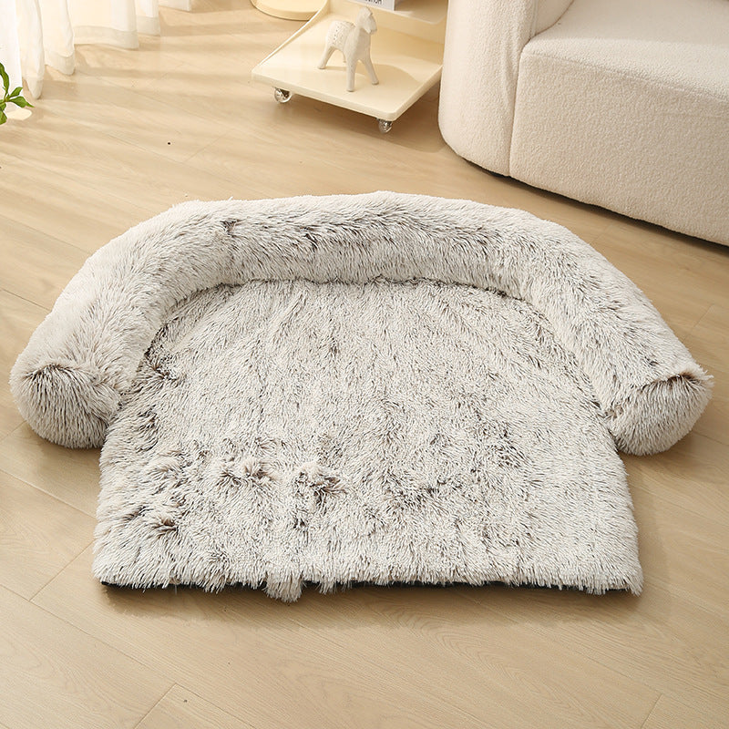 KFX-7238845 Pet Dog Plush Winter Warm Sofa Cushion - Sizes S, M, L, XL, Soft Cloth for Comfort