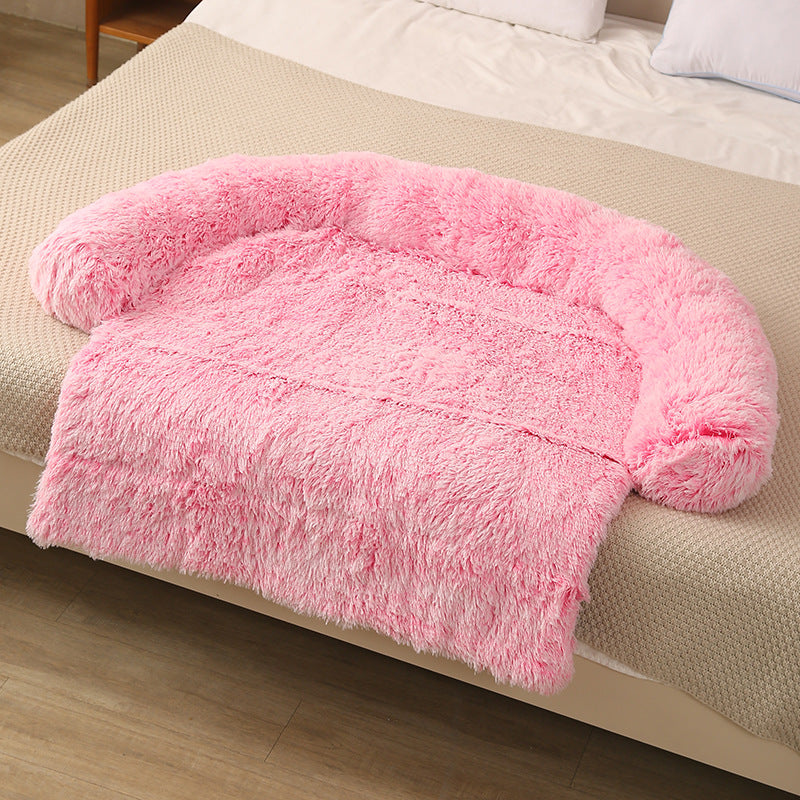 KFX-7238845 Pet Dog Plush Winter Warm Sofa Cushion - Sizes S, M, L, XL, Soft Cloth for Comfort