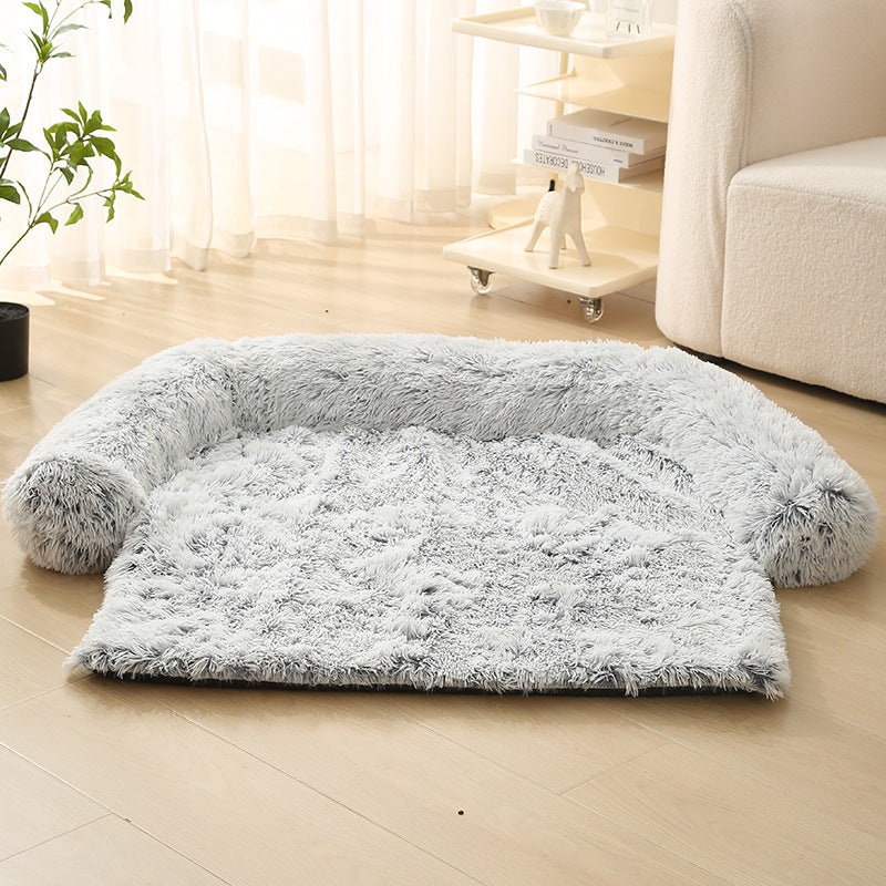 KFX-7238845 Pet Dog Plush Winter Warm Sofa Cushion - Sizes S, M, L, XL, Soft Cloth for Comfort