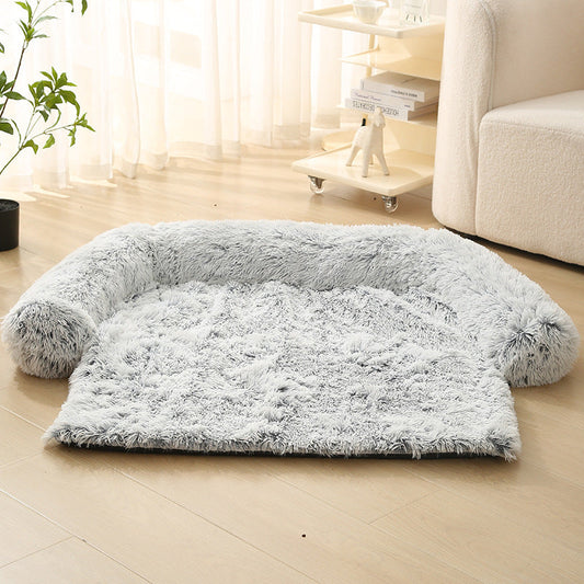 KFX-7238845 Pet Dog Plush Winter Warm Sofa Cushion - Sizes S, M, L, XL, Soft Cloth for Comfort