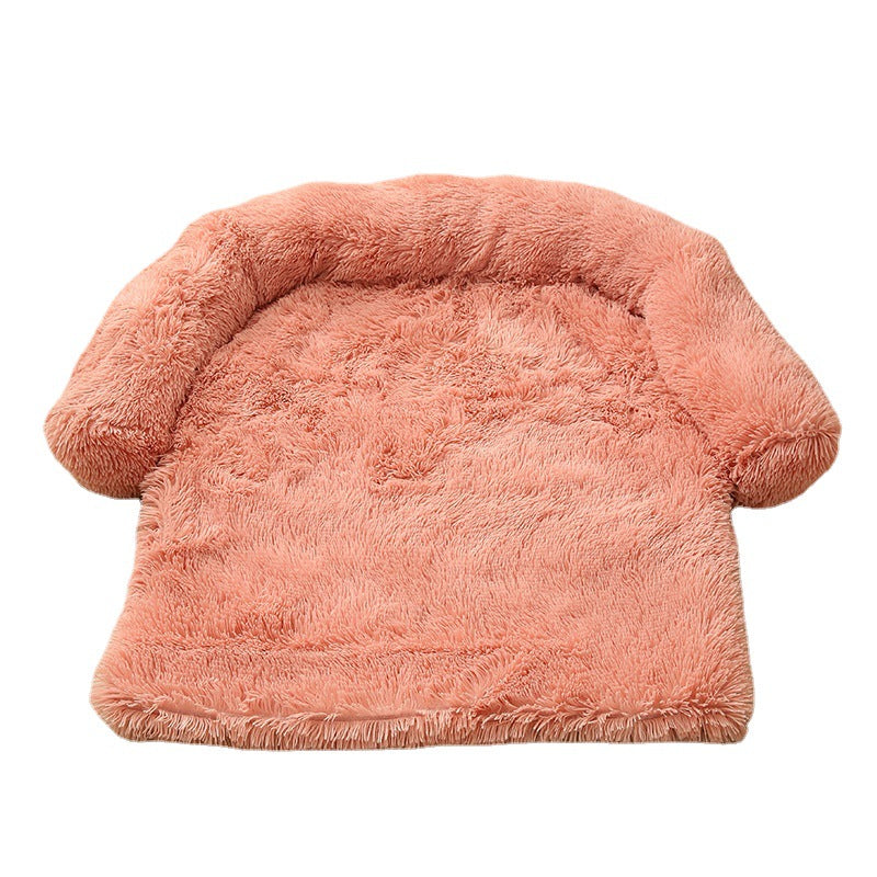 KFX-7238845 Pet Dog Plush Winter Warm Sofa Cushion - Sizes S, M, L, XL, Soft Cloth for Comfort