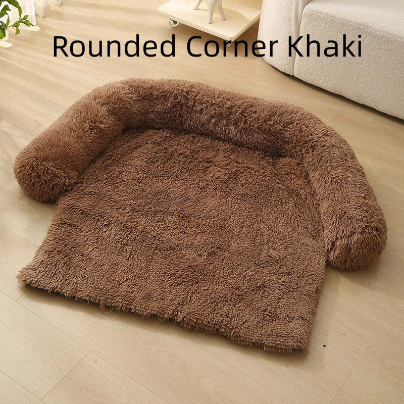 KFX-7238845 Pet Dog Plush Winter Warm Sofa Cushion - Sizes S, M, L, XL, Soft Cloth for Comfort