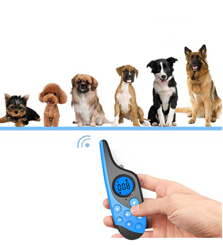 KFX-7240253 Rechargeable Dog Training Collar with Remote Control, Waterproof Bark Stopper and Adjustable Levels