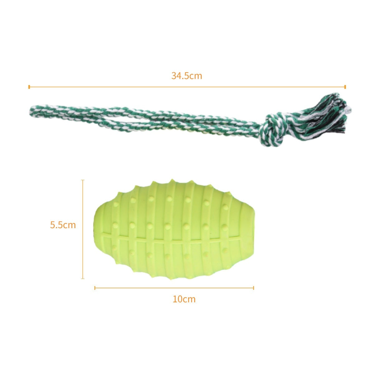 KFX-7241789 Durable Dog Molar Toy - Big Bends & Hitches Cotton Rope Ball in Green and Pink