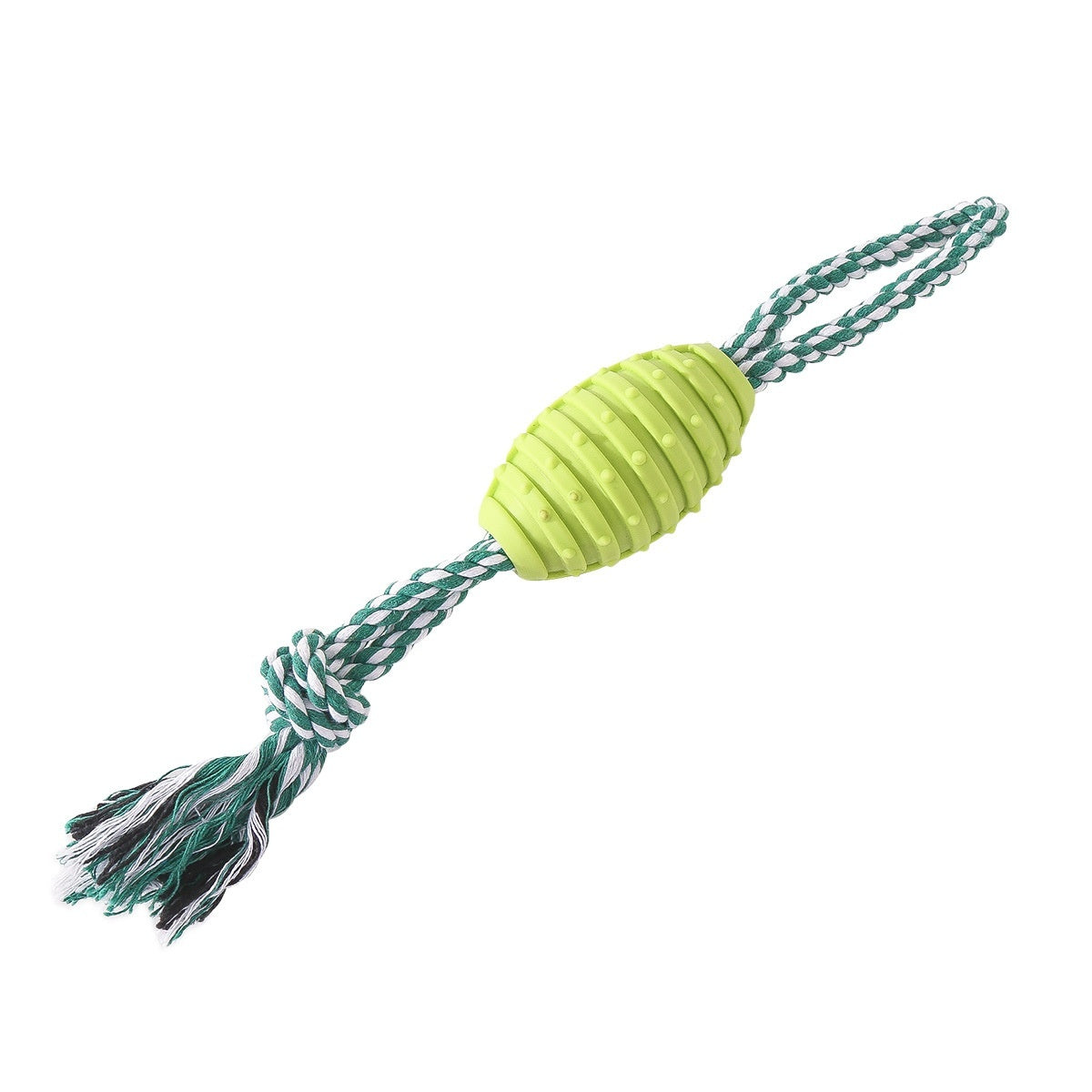KFX-7241789 Durable Dog Molar Toy - Big Bends & Hitches Cotton Rope Ball in Green and Pink