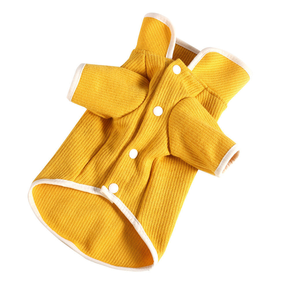 KFX-7245117 Japanese and Korean Cotton Dog Lapel Knit Sweater in Jade Powder, Khaki, and Golden