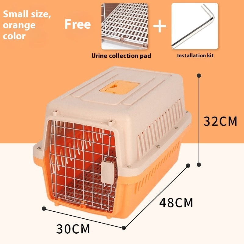 KFX-7246397 Portable Hard Shell Cat Carrier Pet Box – Durable PP Material for Safe Travel