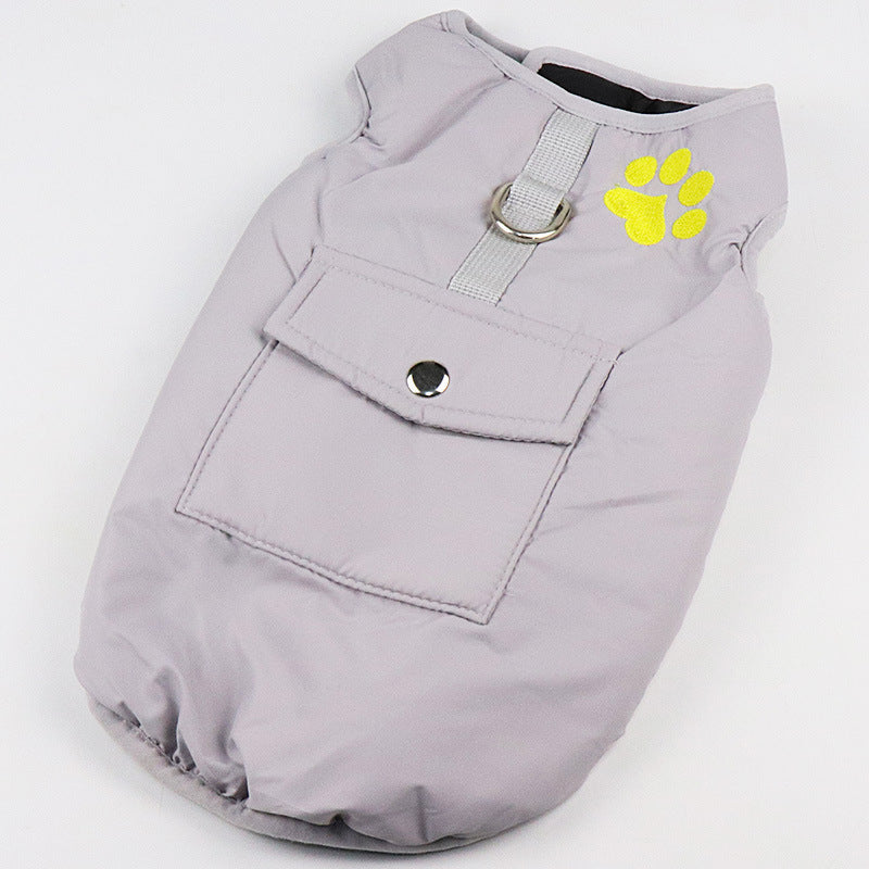 KFX-7247165 Padded Cotton Vest for Medium and Large Dogs - Casual Windbreaker with Adjustable Fit