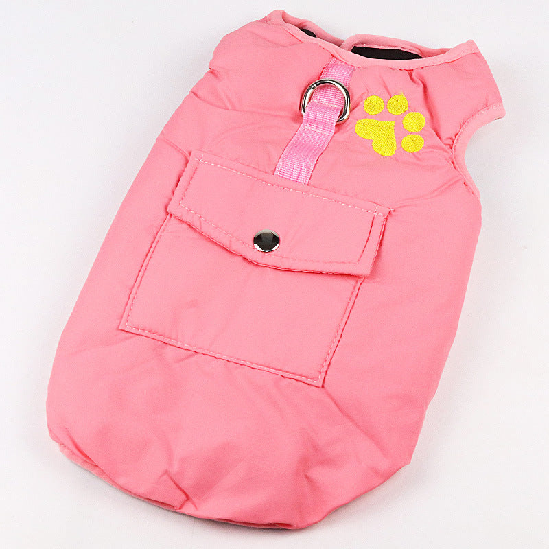 KFX-7247165 Padded Cotton Vest for Medium and Large Dogs - Casual Windbreaker with Adjustable Fit