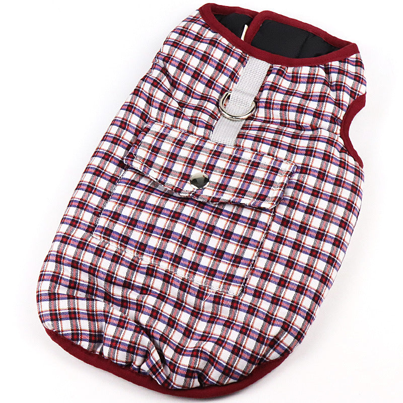 KFX-7247165 Padded Cotton Vest for Medium and Large Dogs - Casual Windbreaker with Adjustable Fit