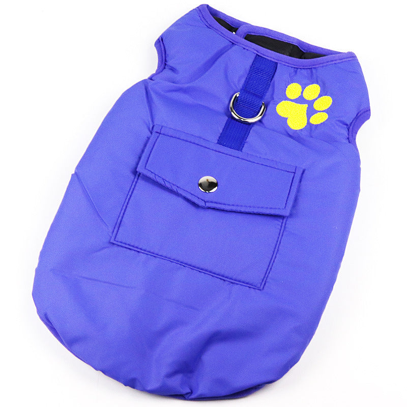 KFX-7247165 Padded Cotton Vest for Medium and Large Dogs - Casual Windbreaker with Adjustable Fit