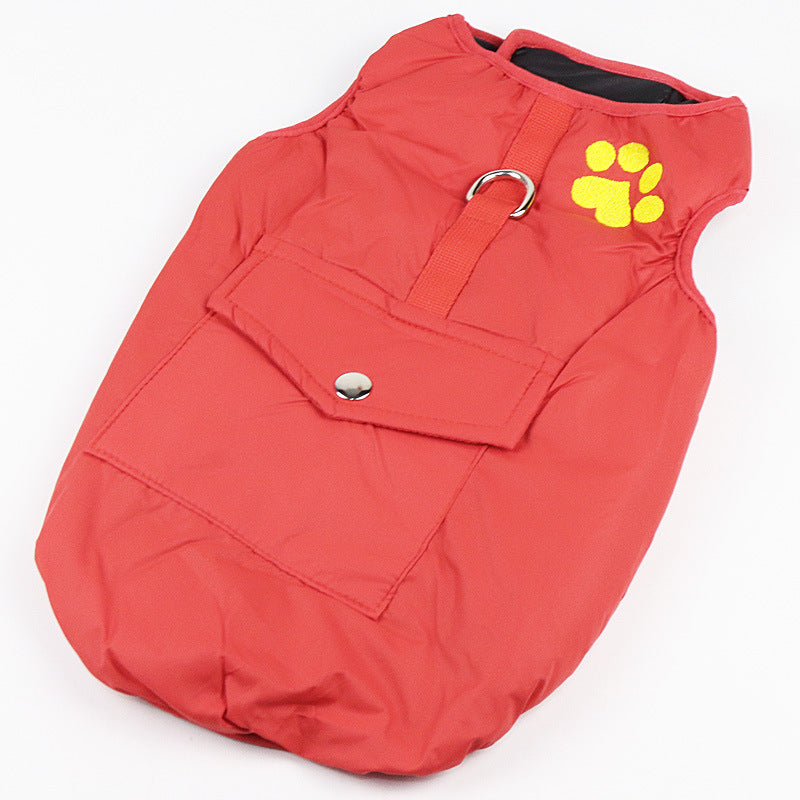 KFX-7247165 Padded Cotton Vest for Medium and Large Dogs - Casual Windbreaker with Adjustable Fit