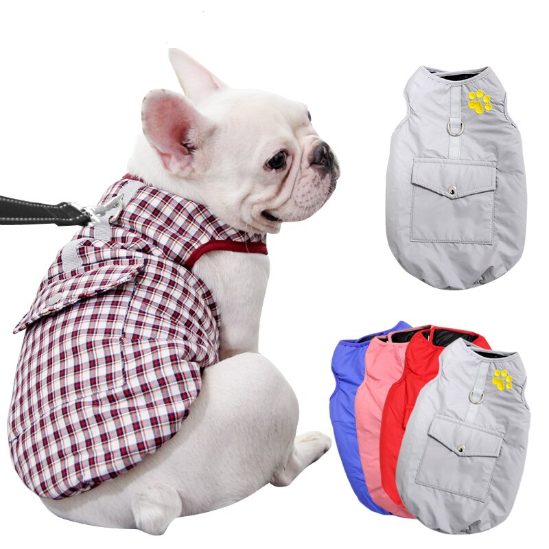 KFX-7247165 Padded Cotton Vest for Medium and Large Dogs - Casual Windbreaker with Adjustable Fit