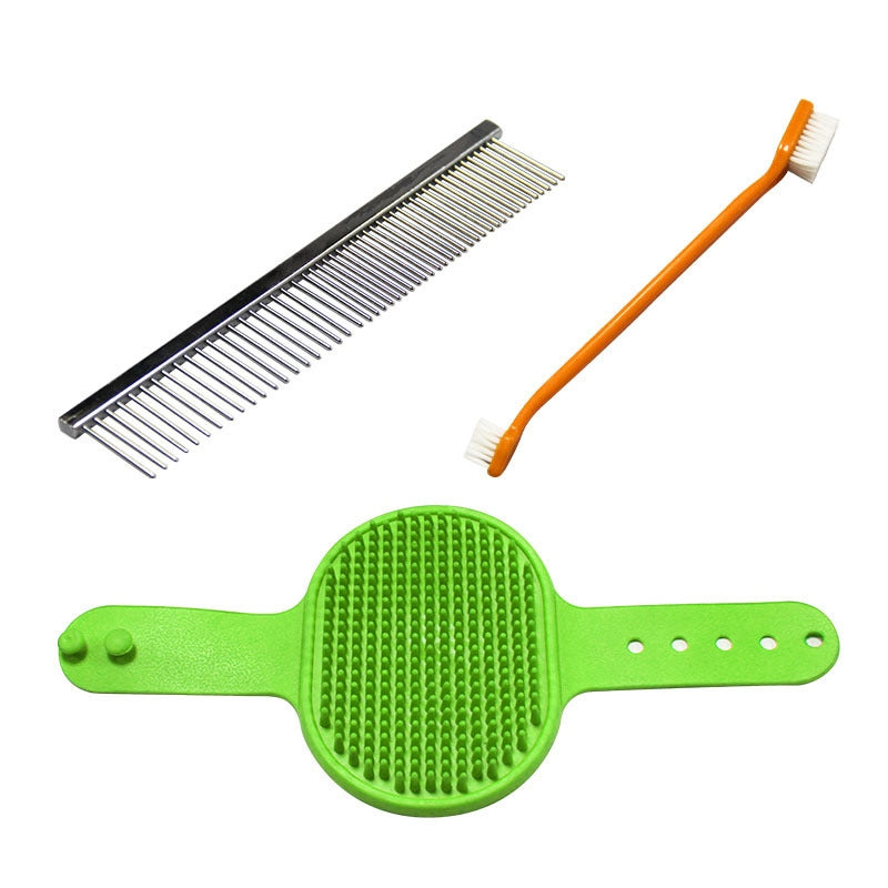 KFX-7248317 Pet Grooming Tools Set – Essential Stainless Steel and PU Cleanliness Kit for Dogs
