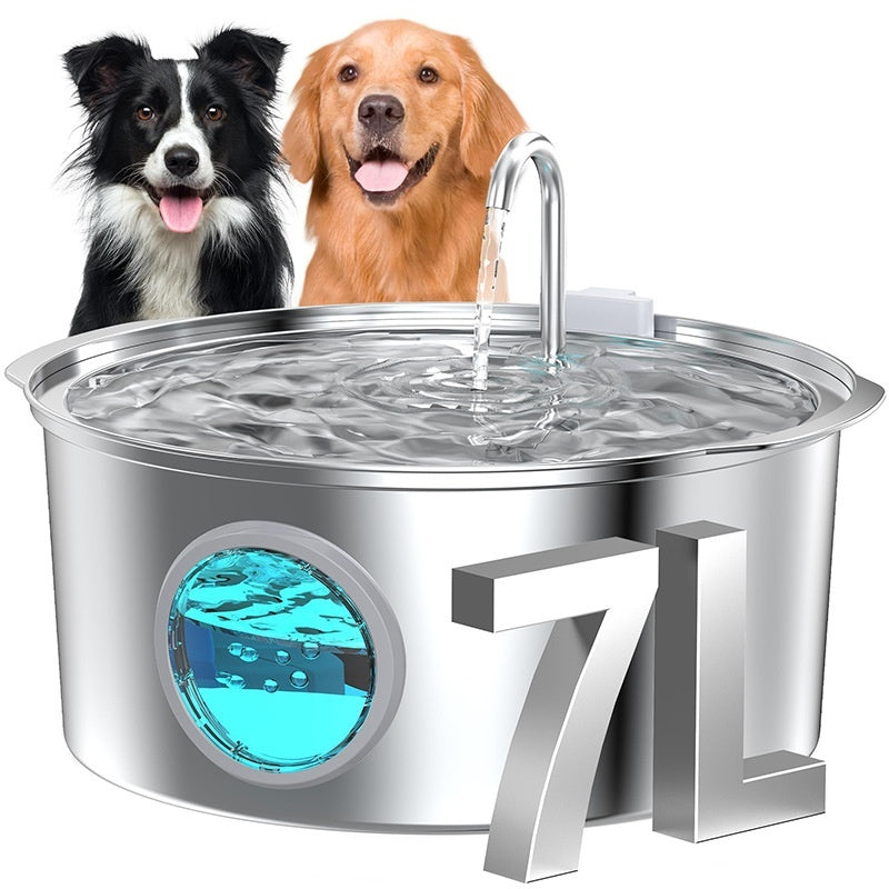 KFX-7248573 7L Stainless Steel Automatic Pet Water Dispenser with Heating Feature for Dogs and Cats