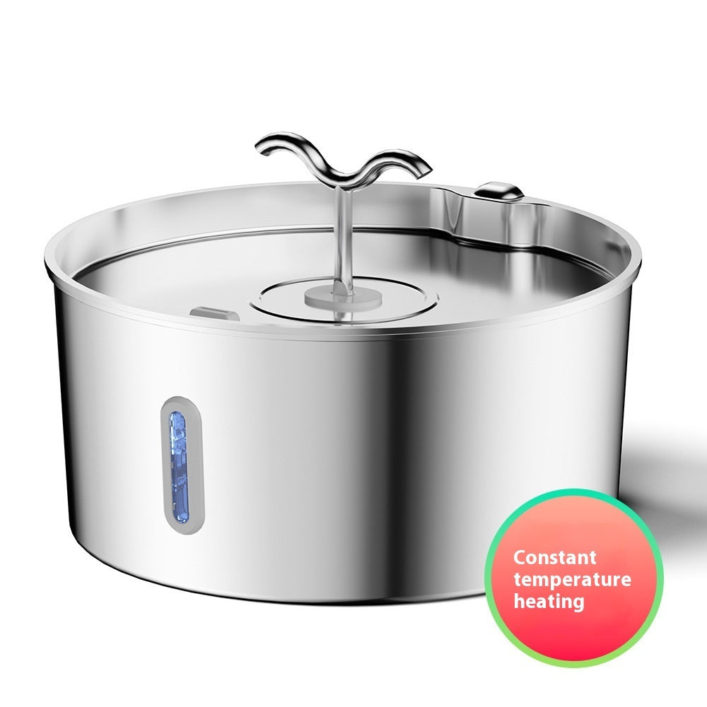 KFX-7248573 7L Stainless Steel Automatic Pet Water Dispenser with Heating Feature for Dogs and Cats