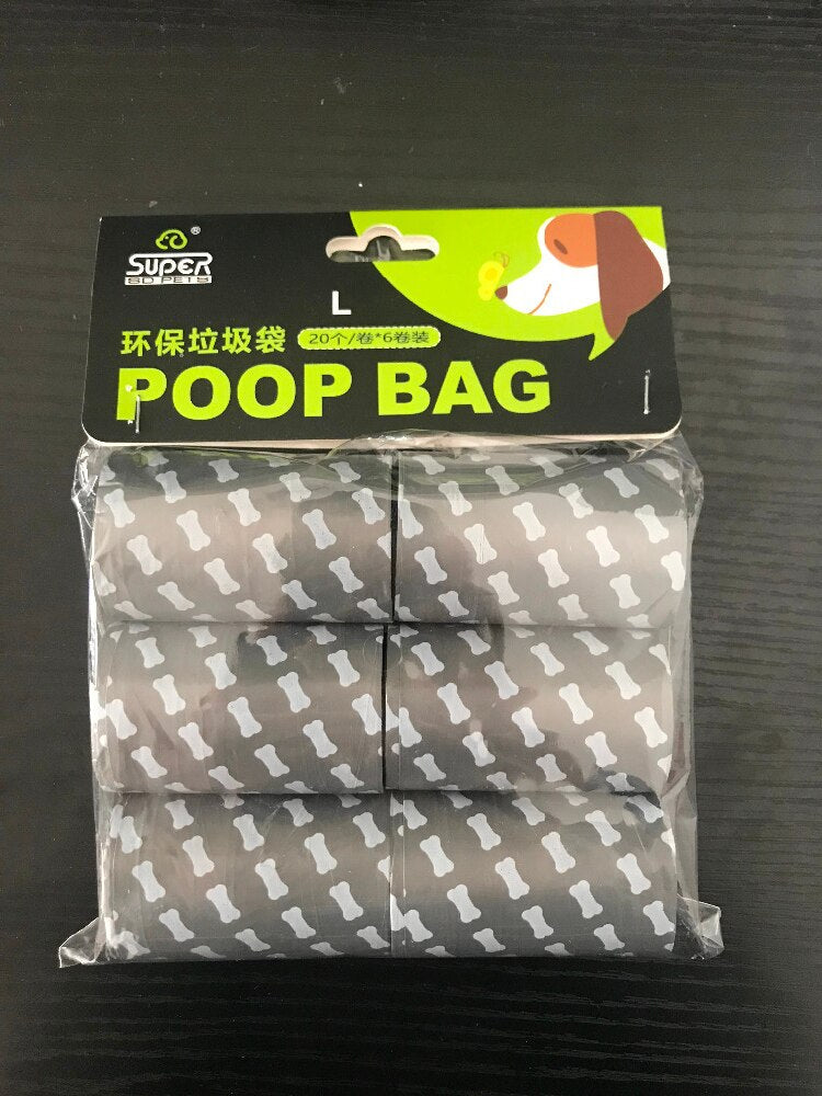 KFX-7248957 Foldable Dog Pooper Scooper Bags - 6 Pack for Convenient Pet Waste Disposal