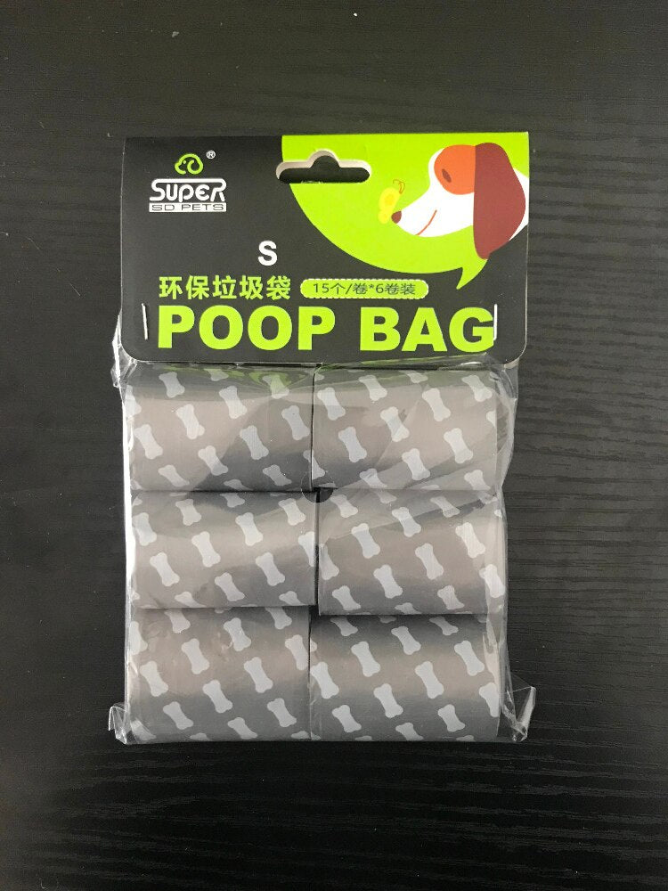 KFX-7248957 Foldable Dog Pooper Scooper Bags - 6 Pack for Convenient Pet Waste Disposal