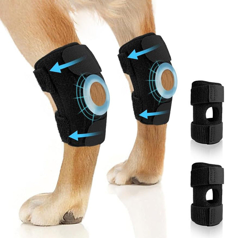 KFX-7249341 Pet Dog Joint Knee Pad for ACL Tear Rehabilitation and Joint Dislocation Protection - Black