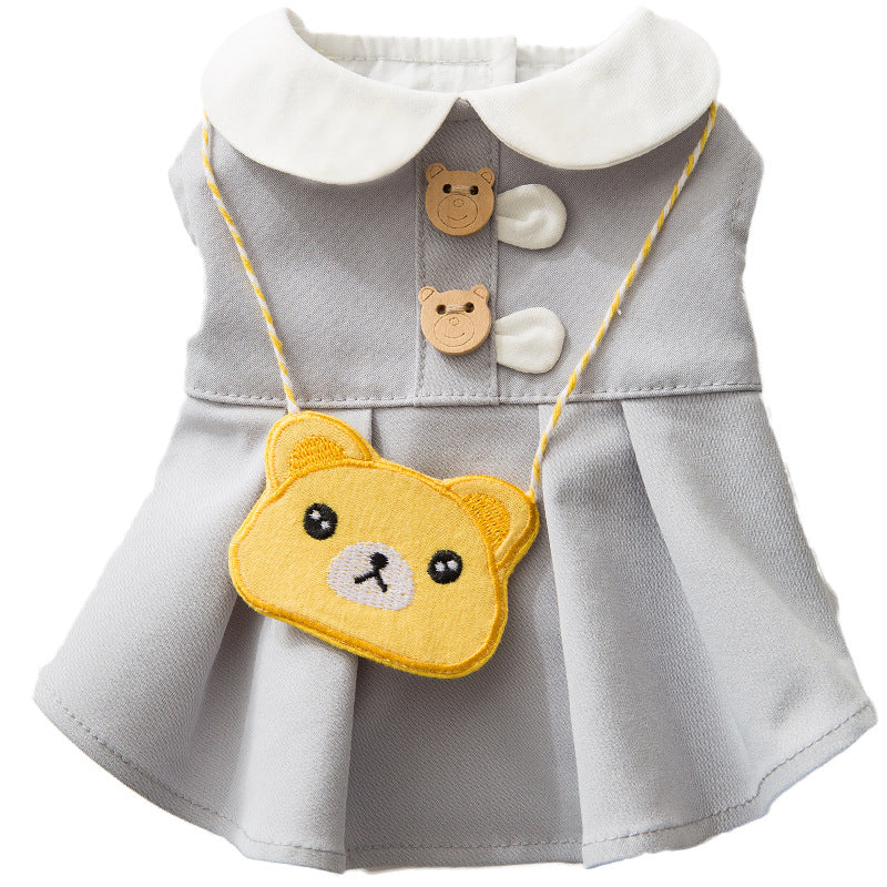 KFX-7250877 Cute Vest Dress for Small Dogs - Bichon Hiromi Style, High-Grade Combed Plain Weave, Various Sizes Available
