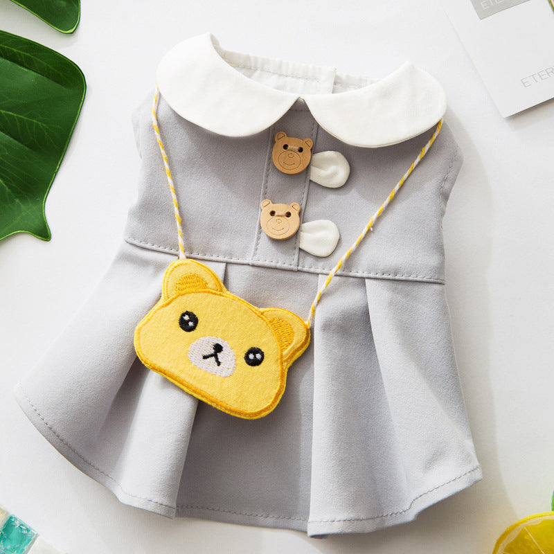 KFX-7250877 Cute Vest Dress for Small Dogs - Bichon Hiromi Style, High-Grade Combed Plain Weave, Various Sizes Available